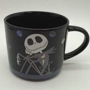 Disney Nightmare Before Christmas Zak Designs Black Coffee Mug Jack Sally Zero